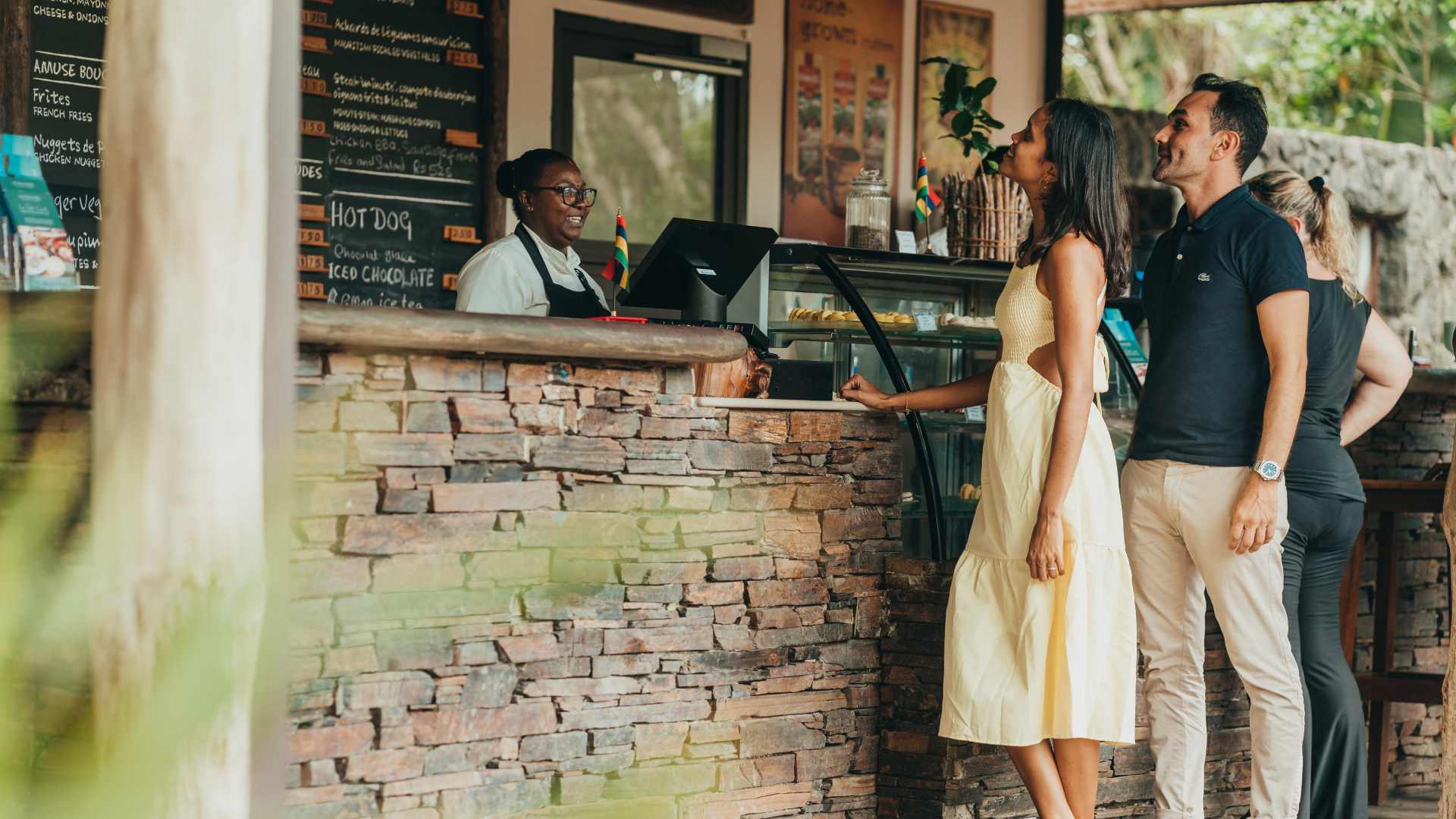 Couple Choosing Menu Viewpoint Cafe
