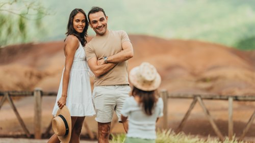 Family visit to Chamarel Seven Coloured Earth Geopark