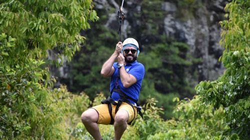 Visitors enjoying outdoor adventure activities