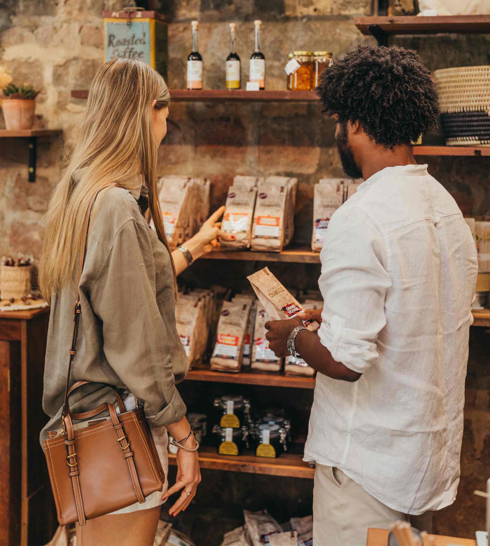 People Choosing Coffee From Shop
